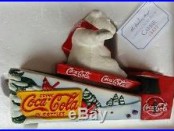 RARE NEVER SEEN Danbury Mint Coca Cola Polar Bear Sled Mechanical Bank Cast Iron