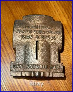 RARE ORIGINAL Alamo Iron Works Cast Iron Bank San Antonio Texas 1930s