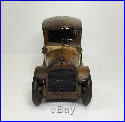 RARE VINTAGE ARCADE TAXI CAB BANK ORIGINAL c1920's CAST-IRON SEDAN HUBLEY KENTON