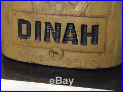RARE! Vintage Cast Iron Dinah Black Americana Working Mechanical Bank