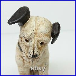 RCA Nipper Dog Coin Bank Hubley RARE With Genitalia Victor Antique Cast Iron 6