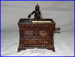 Rare 1881 Kyser & Rex Cast Iron Mechanical Organ Bank (miniature) 80%+ Paint