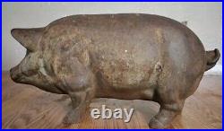 Rare 1950's Vintage Cast Iron Piggy Bank 17 X 10 X 7 / 22 lbs Rare 1950's Vintage Cast Iron Piggy Bank 17 X 10 X 7 / 22 lbs