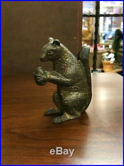 Rare A. C. Williams Cast Iron Squirrel with Nut Antique Still Bank