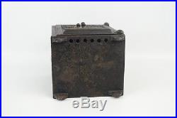 Rare Antique 1890s J&E Stevens Watch Dog Safe Mechanical Cast Iron Bank