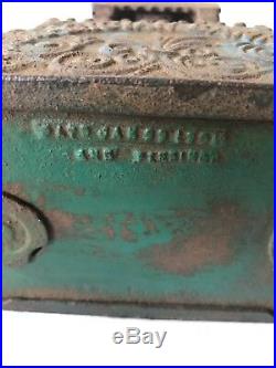 Rare Antique Cast Iron Magician Mechanical Bank-J&E Stevens PATD 1901