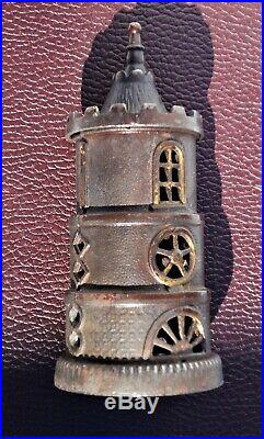 Rare Antique Columbia Tower Cast Iron Still Bank Columbia Grey Casting Co 1897