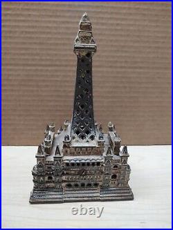 Rare Antique Edwardian Period Cast Iron Blackpool Tower Still Bank 499017