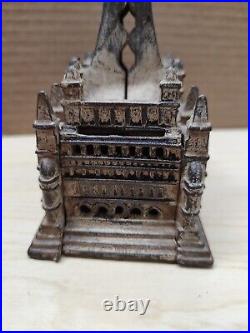 Rare Antique Edwardian Period Cast Iron Blackpool Tower Still Bank 499017