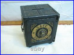 Rare Antique Henry Hart Cast Iron Toy Safe Deposit Still Dime Bank Toy 1885 Pat