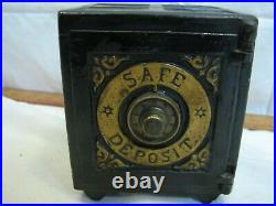 Rare Antique Henry Hart Cast Iron Toy Safe Deposit Still Dime Bank Toy 1885 Pat