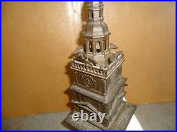 Rare Antique Independence hall tower cast iron bank 1876 Enterprise / Building