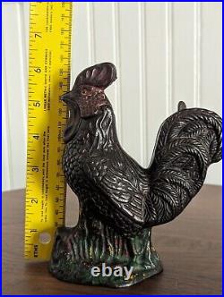Rare Antique Kyser & Rex Cast Iron Rooster Mechanical Bank Working