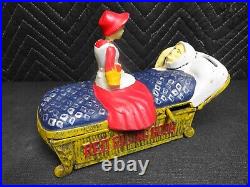 Rare Bits And Pieces Cast Iron Mechanical Bank Little Red Riding Hood