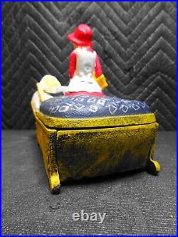 Rare Bits And Pieces Cast Iron Mechanical Bank Little Red Riding Hood