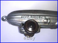 Rare Cast Iron Graf Zeppelin on Wheels Still Bank Pull-Toy Cir 1934 ORIGINAL