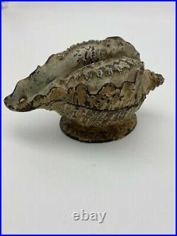 Rare Cast Iron Shell Out Shell Form Bank