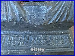 Rare Cast Iron Statute Liberty Bust Liberty State Bank Mt Carmel PA-2763.23