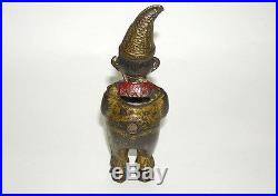 Rare Clown with Crooked Hat Cast Iron Still Bank Ober NO RESERVE (DAKOTApaul)
