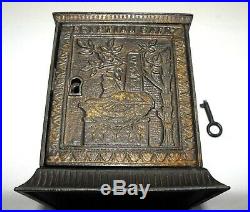 Rare Egyptian Safe Bank, Kyser & Rex, c 1882, Cast Iron, $500 $800