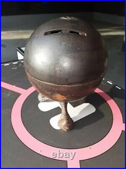 Rare Kenton The Globe Cast Iron Still Bank Ball Claw Feet Combination Mechanical