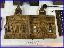 Rare Large Circa 1890s Antique Cast Iron Central Savings Bank Building As Is
