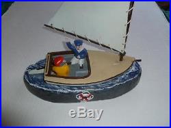 Rare Mechanical Bank The Cat Boat 1st Mate Struck By Boom Modern But Quality
