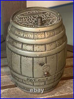 Rare Original 1894 White City Puzzle Savings Bank Barrel (1B)