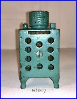 Rare Original Blue Cast Iron GE Still Penny Bank made by Hubley Excellent