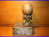 Rare Painted Cast Iron ATLAS w Globe Mechanical Bank c. Late 1800s to early 1900s
