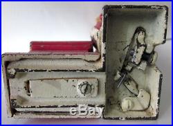 Rare original 1890s Shepherds Hardware Santa Claus cast iron mechanical bank