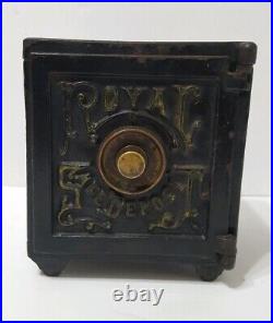 Royal Safe Deposit Cast Iron Safe Figural Still Bank