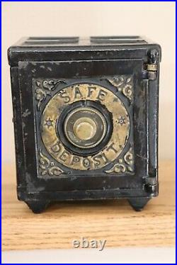 Safe Deposit cast iron safe bank circa 1885-1895