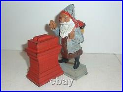 Santa Claus By Chimney Mechanical Bank Cast Iron