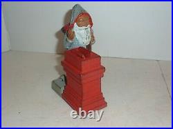 Santa Claus By Chimney Mechanical Bank Cast Iron