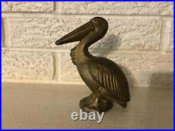 Scarce Antique Vintage Hubley Pelican Cast Iron STILL BANK Circa C1930
