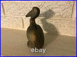 Scarce Antique Vintage Hubley Pelican Cast Iron STILL BANK Circa C1930