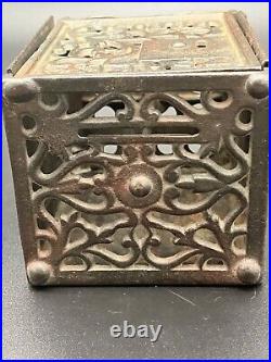 Scarce Cast Iron Safe Deposit Safe Bank By Shimer And Unknown c. 1900 Rated E