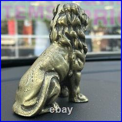 Seated British Lion Coin Piggy Bank Vintage Circa 1930s RARE