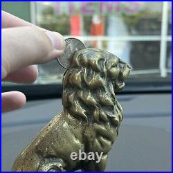 Seated British Lion Coin Piggy Bank Vintage Circa 1930s RARE