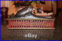 Shepard Hardware Cast Iron Mechanical Bank Jonah and the Whale