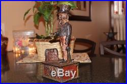 Shepard Hardware Cast Iron Mechanical Bank Uncle Sam Nice Working Example