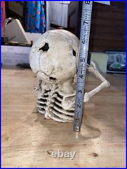 Skeleton Candy Piggy Bank Cast Iron Collector 5LB Patina Halloween? GIFT