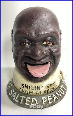 Smiling Sam From Alabama The Salted Peanut Man Cast Iron Mechanical Bank