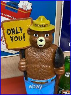 Smokey The Bear X-large, Heavy Cast Iron Bank, (14 Tall) Hard To Find Size