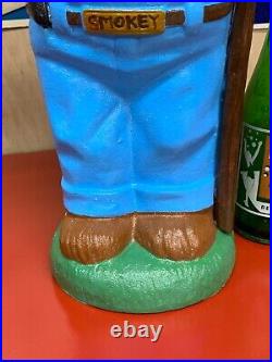 Smokey The Bear X-large, Heavy Cast Iron Bank, (14 Tall) Hard To Find Size