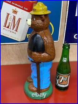 Smokey The Bear X-large, Heavy Cast Iron Bank, (14 Tall) Hard To Find Size