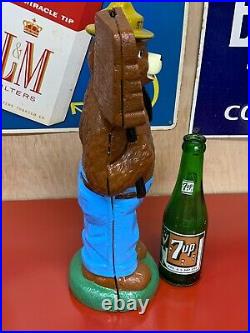 Smokey The Bear X-large, Heavy Cast Iron Bank, (14 Tall) Hard To Find Size