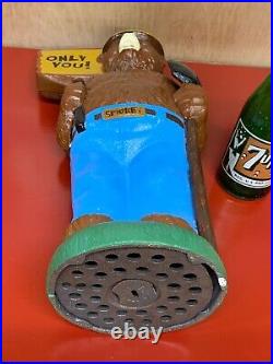 Smokey The Bear X-large, Heavy Cast Iron Bank, (14 Tall) Hard To Find Size