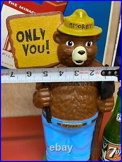 Smokey The Bear X-large, Heavy Cast Iron Bank, (14 Tall) Hard To Find Size